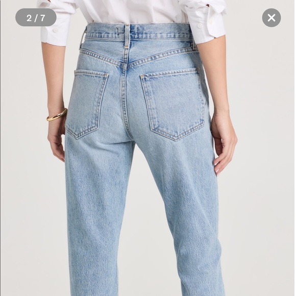 Agolde Riley High Rise Straight Crop Jeans - Picture 2 of 8
